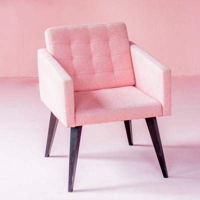 싱글 쿠션 블라썸 핑크 의자